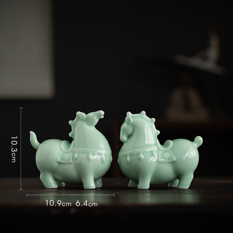 Κεραμικό διακοσμητικό άλογο Ταν για το σαλόνι – κινεζικό στυλ, ημιχειροποίητο, ιδανικό δώρο για επιχειρήσεις ή γενέθλια
