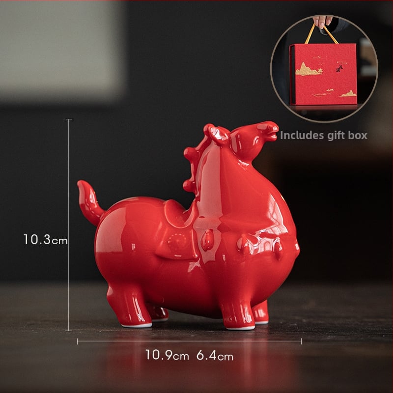 Κεραμικό διακοσμητικό άλογο Ταν για το σαλόνι – κινεζικό στυλ, ημιχειροποίητο, ιδανικό δώρο για επιχειρήσεις ή γενέθλια