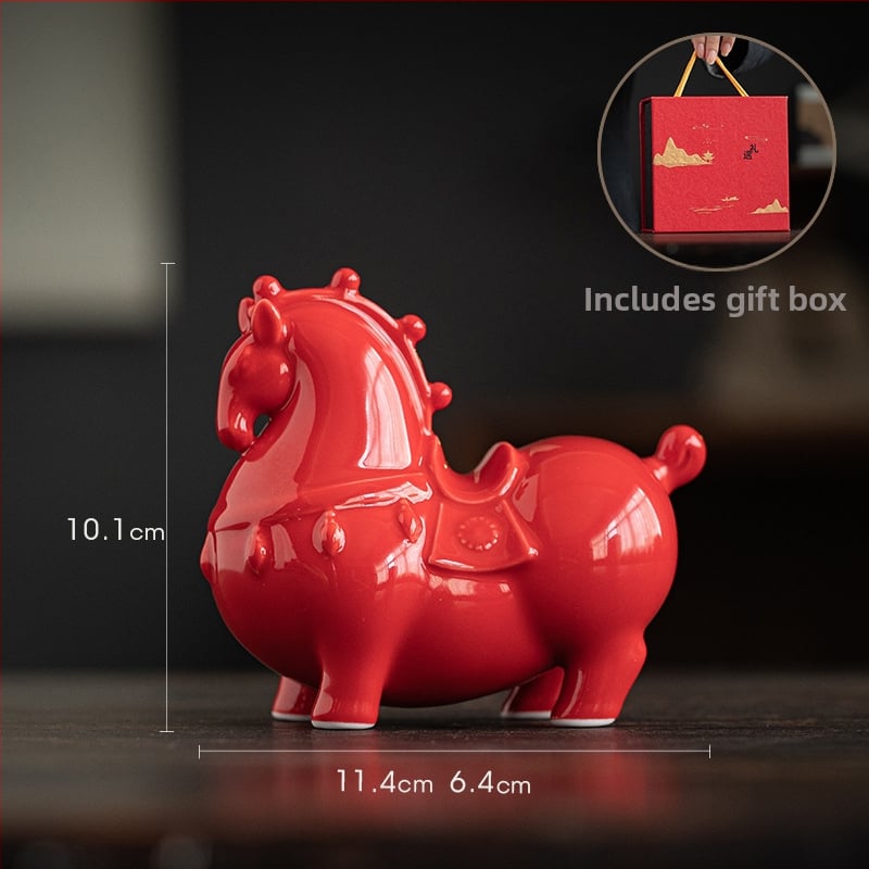 Κεραμικό διακοσμητικό άλογο Ταν για το σαλόνι – κινεζικό στυλ, ημιχειροποίητο, ιδανικό δώρο για επιχειρήσεις ή γενέθλια