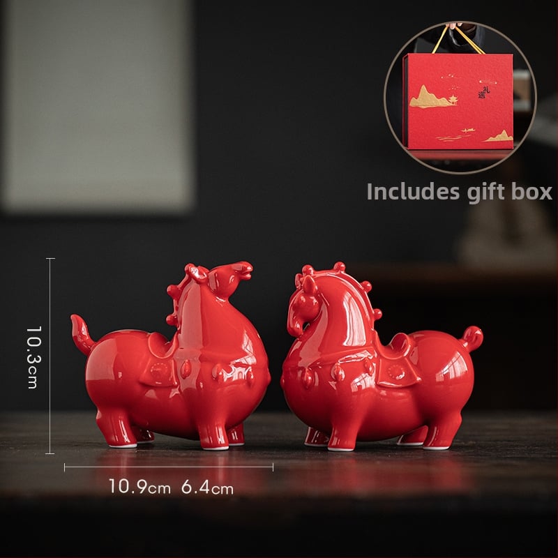 Κεραμικό διακοσμητικό άλογο Ταν για το σαλόνι – κινεζικό στυλ, ημιχειροποίητο, ιδανικό δώρο για επιχειρήσεις ή γενέθλια