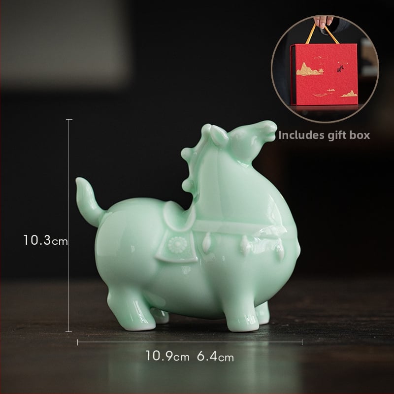 Κεραμικό διακοσμητικό άλογο Ταν για το σαλόνι – κινεζικό στυλ, ημιχειροποίητο, ιδανικό δώρο για επιχειρήσεις ή γενέθλια