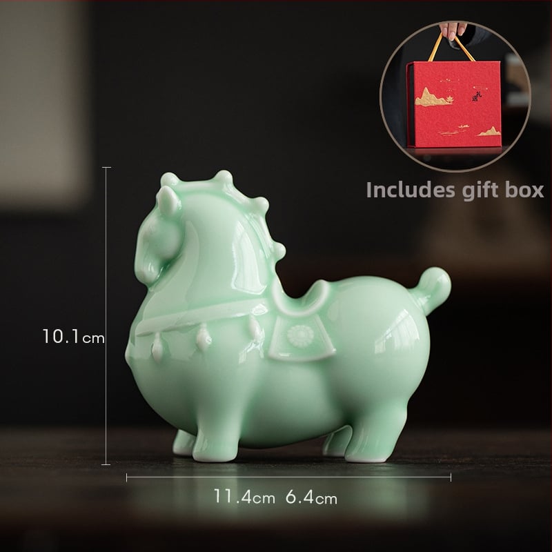 Κεραμικό διακοσμητικό άλογο Ταν για το σαλόνι – κινεζικό στυλ, ημιχειροποίητο, ιδανικό δώρο για επιχειρήσεις ή γενέθλια