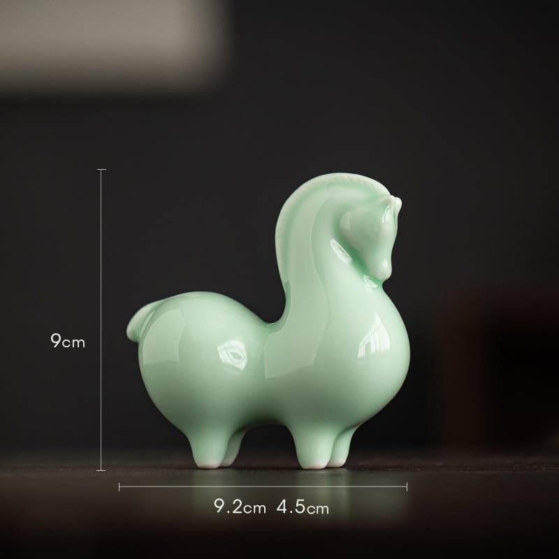 Κεραμικό διακοσμητικό άλογο Ταν για το σαλόνι – κινεζικό στυλ, ημιχειροποίητο, ιδανικό δώρο για επιχειρήσεις ή γενέθλια