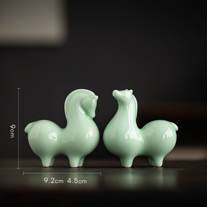 Κεραμικό διακοσμητικό άλογο Ταν για το σαλόνι – κινεζικό στυλ, ημιχειροποίητο, ιδανικό δώρο για επιχειρήσεις ή γενέθλια