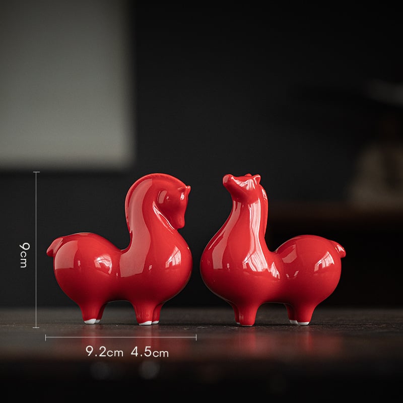 Κεραμικό διακοσμητικό άλογο Ταν για το σαλόνι – κινεζικό στυλ, ημιχειροποίητο, ιδανικό δώρο για επιχειρήσεις ή γενέθλια