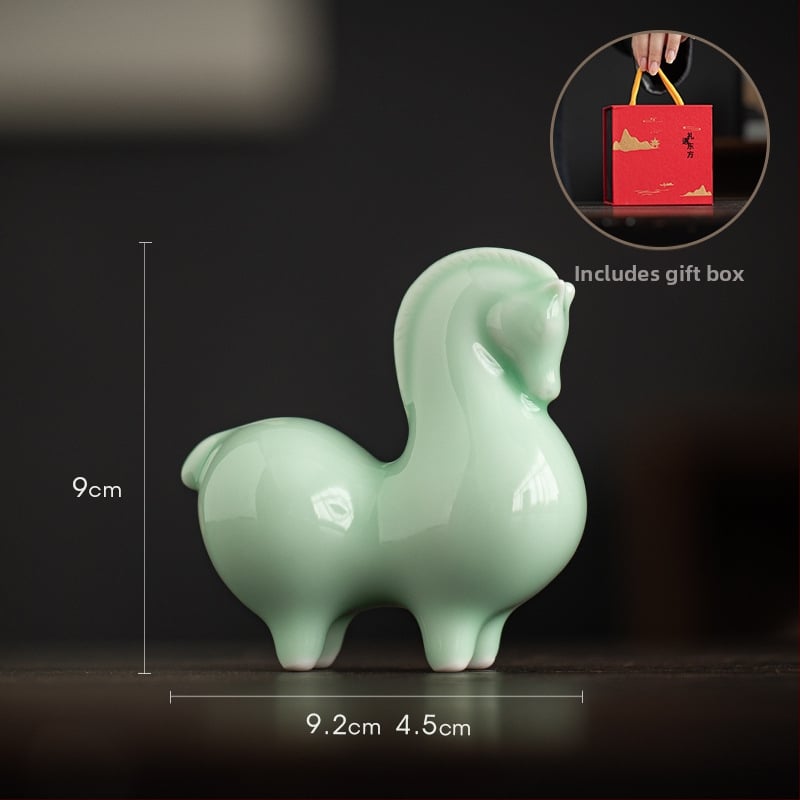 Κεραμικό διακοσμητικό άλογο Ταν για το σαλόνι – κινεζικό στυλ, ημιχειροποίητο, ιδανικό δώρο για επιχειρήσεις ή γενέθλια