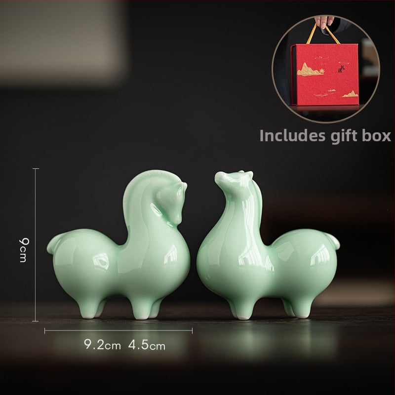 Κεραμικό διακοσμητικό άλογο Ταν για το σαλόνι – κινεζικό στυλ, ημιχειροποίητο, ιδανικό δώρο για επιχειρήσεις ή γενέθλια