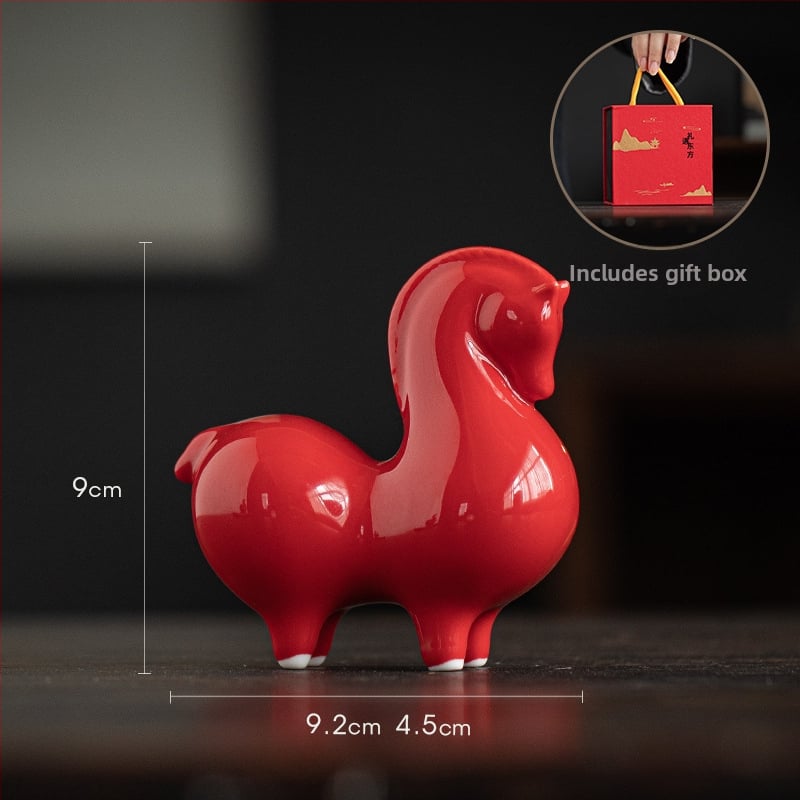 Κεραμικό διακοσμητικό άλογο Ταν για το σαλόνι – κινεζικό στυλ, ημιχειροποίητο, ιδανικό δώρο για επιχειρήσεις ή γενέθλια