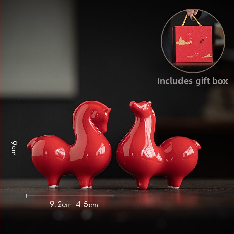 Κεραμικό διακοσμητικό άλογο Ταν για το σαλόνι – κινεζικό στυλ, ημιχειροποίητο, ιδανικό δώρο για επιχειρήσεις ή γενέθλια