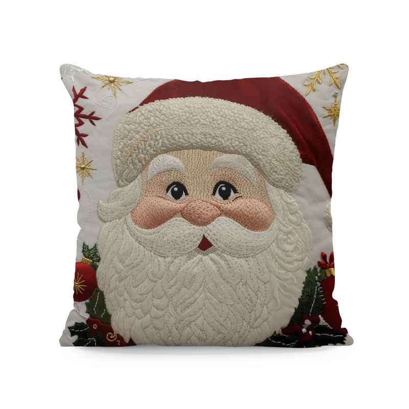 Kalėdinė pagalvių uždanga – poliesteris, imitacinis siuvinėjimas, pritaikymas prieinama, svetainei dekoruoti