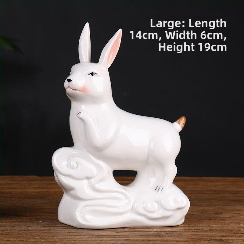 Keraminis Zodiako komplektas su 12 gyvūnų figūrėlėmis, skirtas svetainei ir darbo stalui, naujojo kinų stiliaus