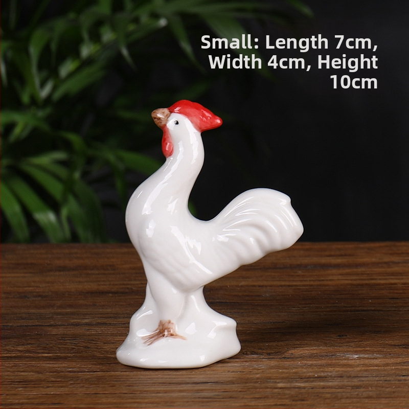 Keraminis Zodiako komplektas su 12 gyvūnų figūrėlėmis, skirtas svetainei ir darbo stalui, naujojo kinų stiliaus