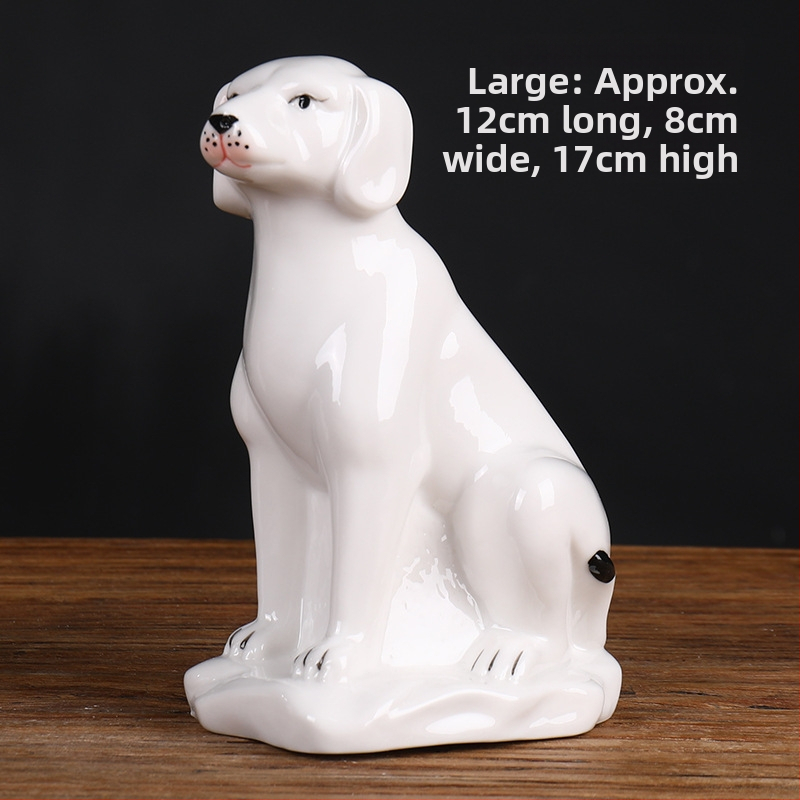 Keraminis Zodiako komplektas su 12 gyvūnų figūrėlėmis, skirtas svetainei ir darbo stalui, naujojo kinų stiliaus