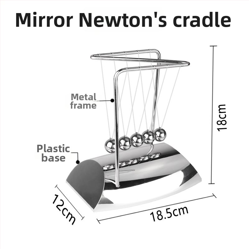 Njutono pendulio dekoras su magnetine levitacija — modernus minimalistinis dizainas, unikali prekė