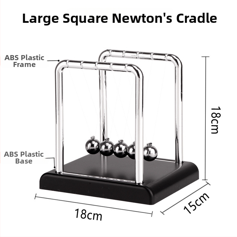 Njutono pendulio dekoras su magnetine levitacija — modernus minimalistinis dizainas, unikali prekė