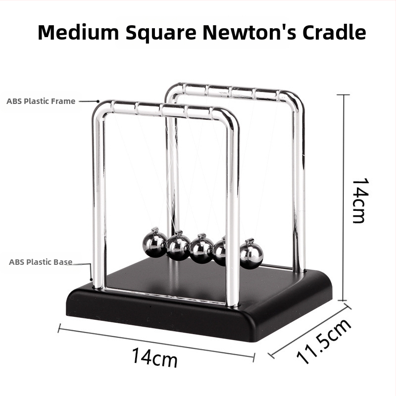 Njutono pendulio dekoras su magnetine levitacija — modernus minimalistinis dizainas, unikali prekė