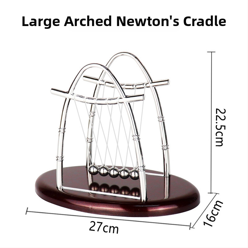 Njutono pendulio dekoras su magnetine levitacija — modernus minimalistinis dizainas, unikali prekė