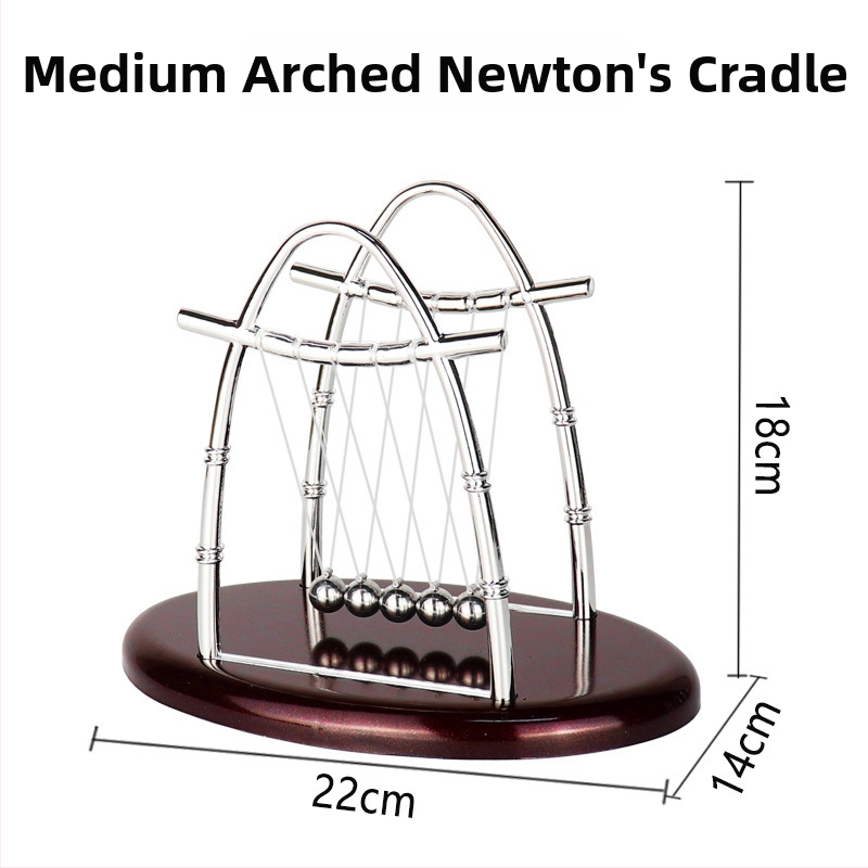 Njutono pendulio dekoras su magnetine levitacija — modernus minimalistinis dizainas, unikali prekė