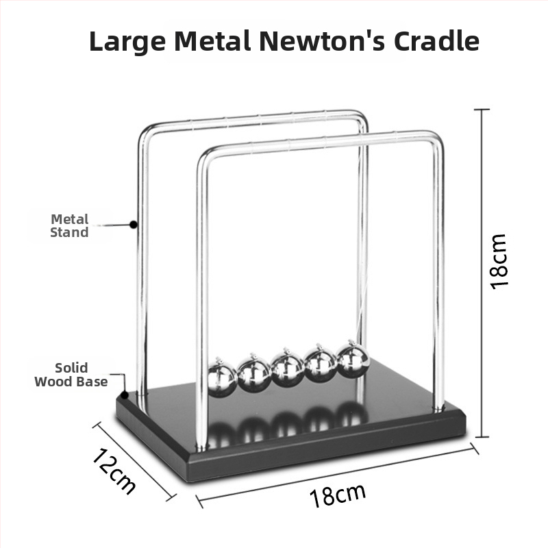 Njutono pendulio dekoras su magnetine levitacija — modernus minimalistinis dizainas, unikali prekė