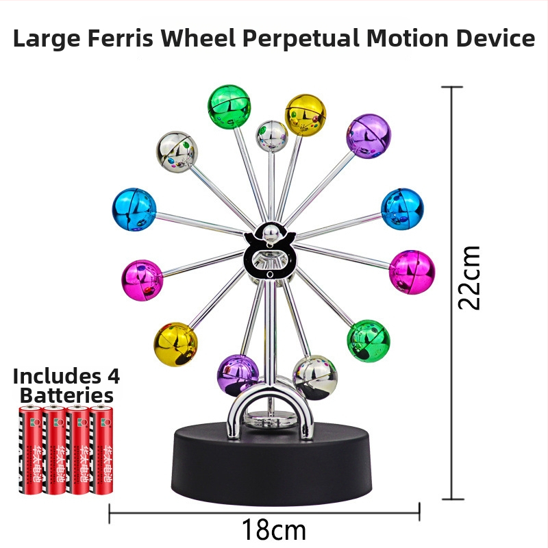 Njutono pendulio dekoras su magnetine levitacija — modernus minimalistinis dizainas, unikali prekė