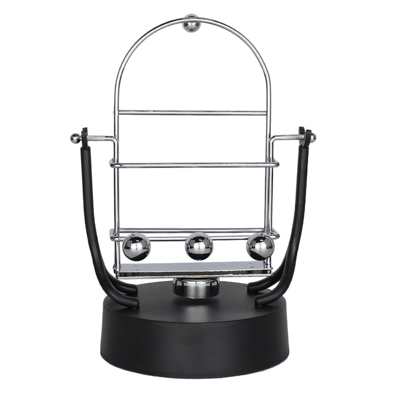 Njutono pendulio dekoras su magnetine levitacija — modernus minimalistinis dizainas, unikali prekė