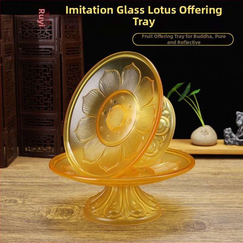 Budistų aukojimo lėkštė, plastikinė, retro stilius (Paviršiaus technologija 37590057295; įprastas įpakavimas)