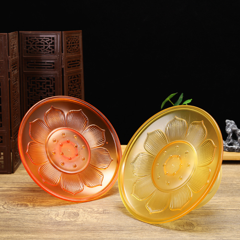 Budistų aukojimo lėkštė, plastikinė, retro stilius (Paviršiaus technologija 37590057295; įprastas įpakavimas)