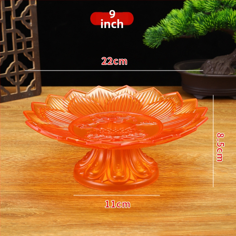 Budistų aukojimo lėkštė, plastikinė, retro stilius (Paviršiaus technologija 37590057295; įprastas įpakavimas)