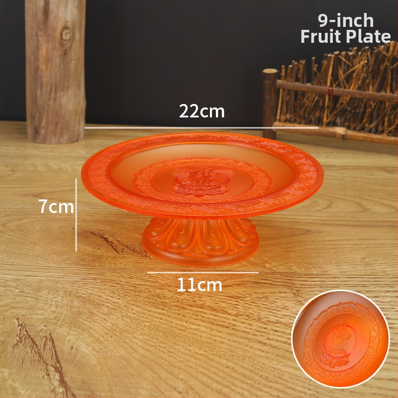 Budistų aukojimo lėkštė, plastikinė, retro stilius (Paviršiaus technologija 37590057295; įprastas įpakavimas)