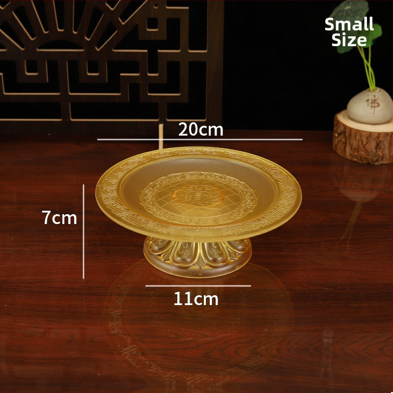 Budistų aukojimo lėkštė, plastikinė, retro stilius (Paviršiaus technologija 37590057295; įprastas įpakavimas)