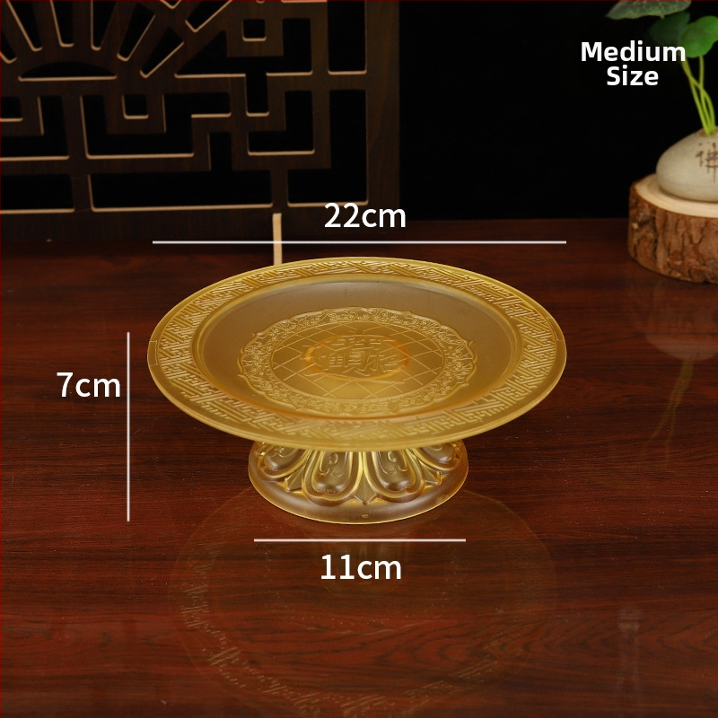 Budistų aukojimo lėkštė, plastikinė, retro stilius (Paviršiaus technologija 37590057295; įprastas įpakavimas)