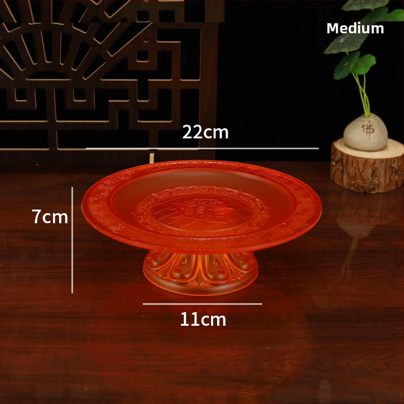 Budistų aukojimo lėkštė, plastikinė, retro stilius (Paviršiaus technologija 37590057295; įprastas įpakavimas)