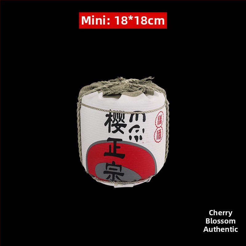 Japonų stiliaus dekoratyvinė vyno butelio rekvizitas sushi restoranams su krizantemų motyvu; medžiaga: šiaudai ir puta