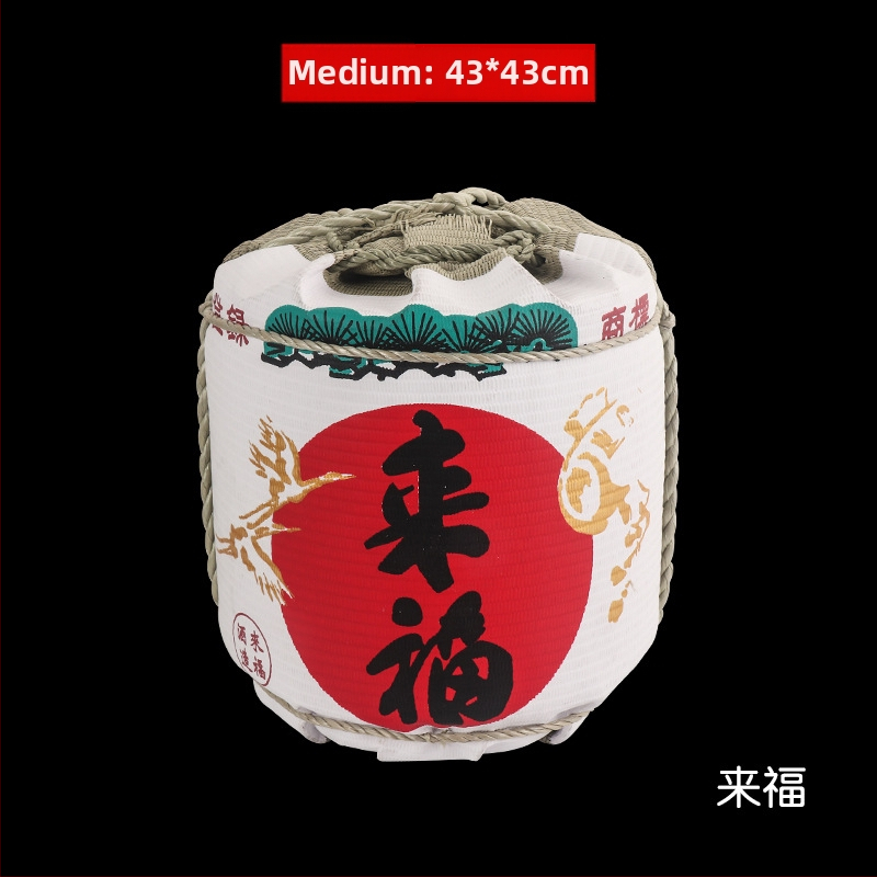 Japonų stiliaus dekoratyvinė vyno butelio rekvizitas sushi restoranams su krizantemų motyvu; medžiaga: šiaudai ir puta