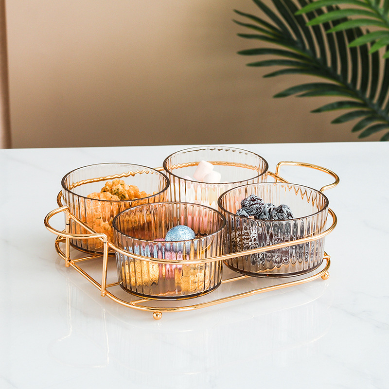 Europos stiliaus skaidrus akrilo vaisių padėklas su pertvaromis ir dangčiu, išleistas 2025