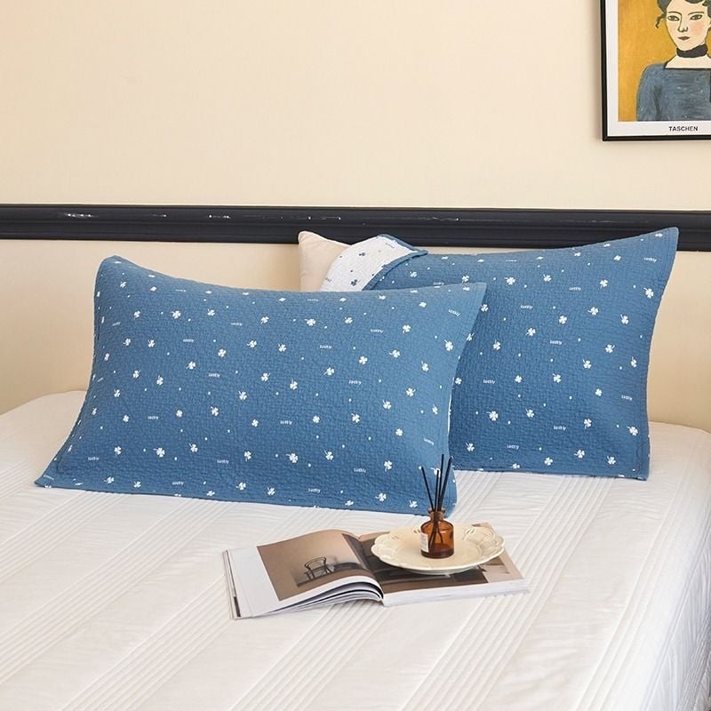 Pagalvės užvalkalas su trim sluoksniais gaze, 100% medvilnė, išplautas paviršius, atsparus plaukų aliejui