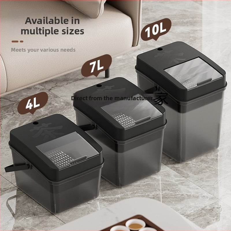 Κουβάς τσαγιού με αποστράγγιση και δίσκο υπολειμμάτων τσαγιού, ξύλινος, κινεζικού στυλ, εκτύπωση λογοτύπου, ποιότητα πρώτης κατηγορίας