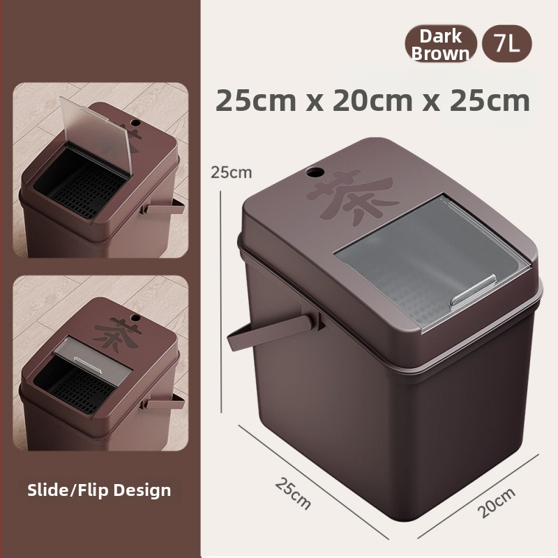 Κουβάς τσαγιού με αποστράγγιση και δίσκο υπολειμμάτων τσαγιού, ξύλινος, κινεζικού στυλ, εκτύπωση λογοτύπου, ποιότητα πρώτης κατηγορίας