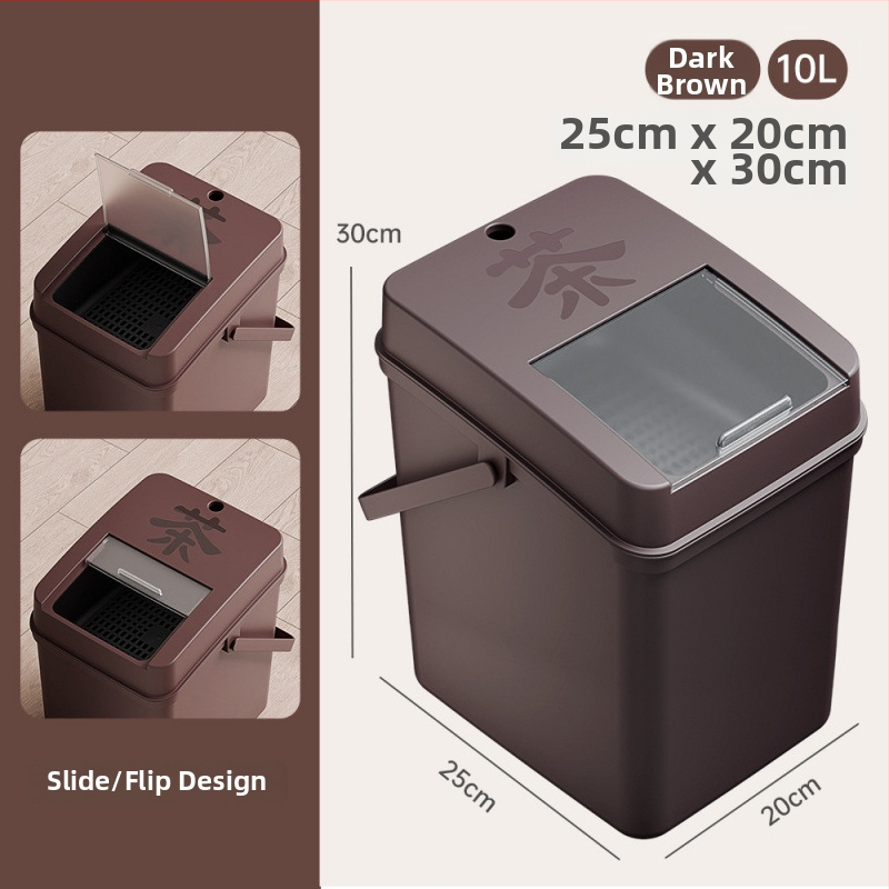 Κουβάς τσαγιού με αποστράγγιση και δίσκο υπολειμμάτων τσαγιού, ξύλινος, κινεζικού στυλ, εκτύπωση λογοτύπου, ποιότητα πρώτης κατηγορίας