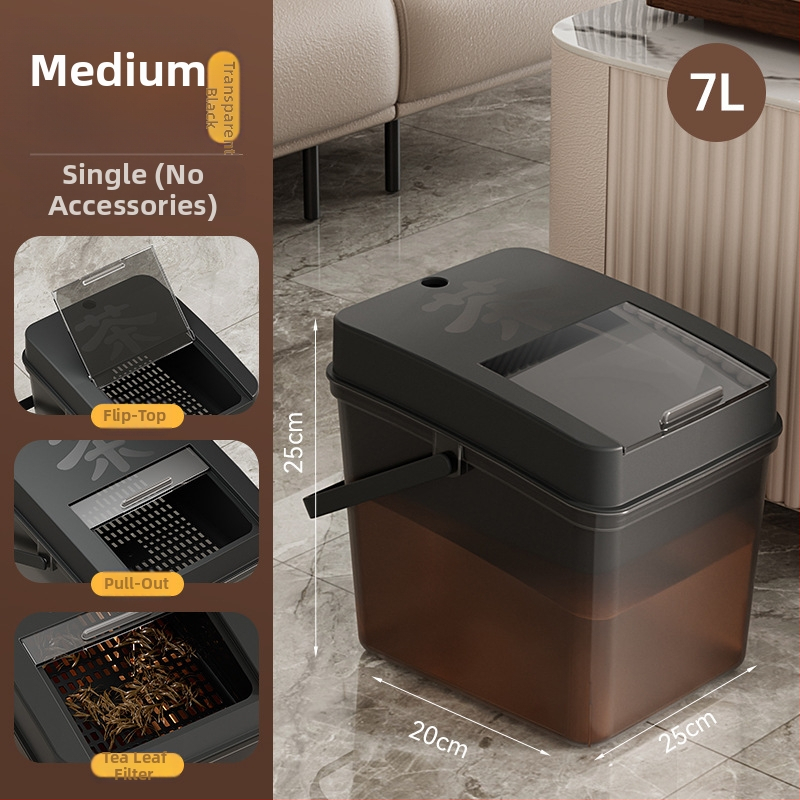 Κουβάς τσαγιού με αποστράγγιση και δίσκο υπολειμμάτων τσαγιού, ξύλινος, κινεζικού στυλ, εκτύπωση λογοτύπου, ποιότητα πρώτης κατηγορίας