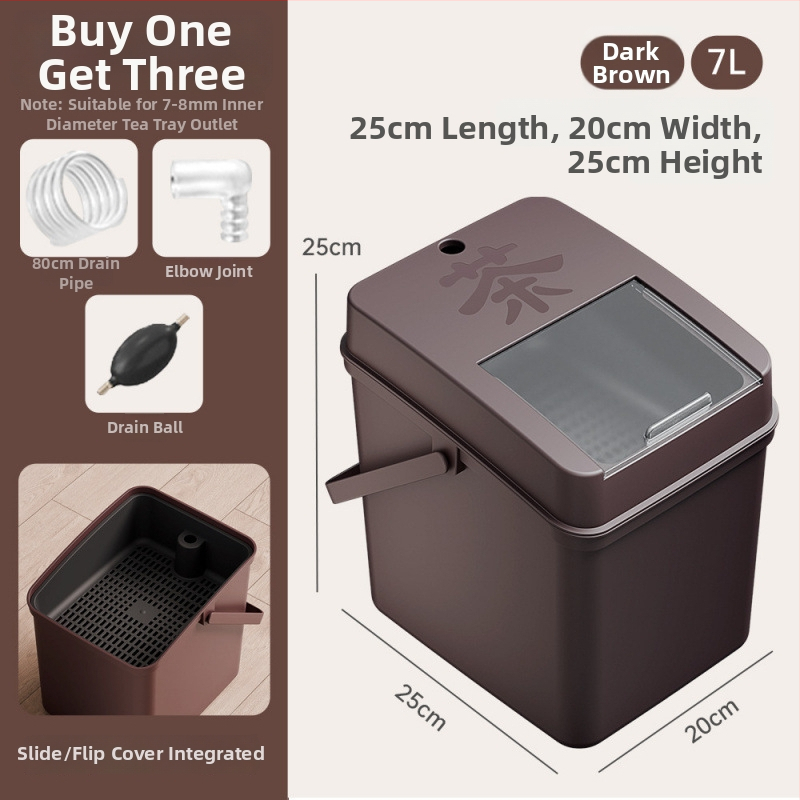 Κουβάς τσαγιού με αποστράγγιση και δίσκο υπολειμμάτων τσαγιού, ξύλινος, κινεζικού στυλ, εκτύπωση λογοτύπου, ποιότητα πρώτης κατηγορίας