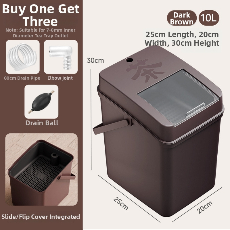 Κουβάς τσαγιού με αποστράγγιση και δίσκο υπολειμμάτων τσαγιού, ξύλινος, κινεζικού στυλ, εκτύπωση λογοτύπου, ποιότητα πρώτης κατηγορίας