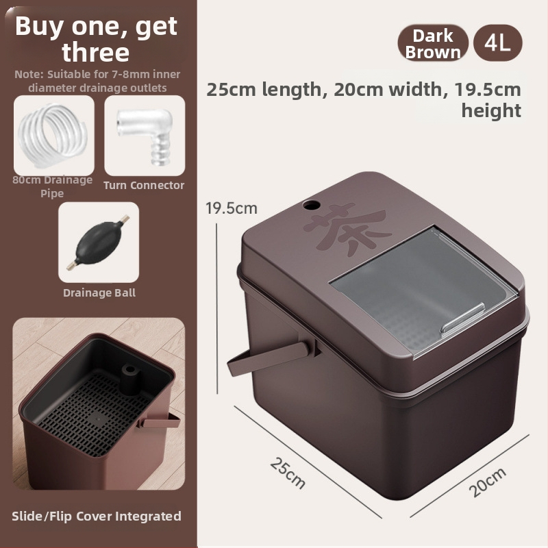 Κουβάς τσαγιού με αποστράγγιση και δίσκο υπολειμμάτων τσαγιού, ξύλινος, κινεζικού στυλ, εκτύπωση λογοτύπου, ποιότητα πρώτης κατηγορίας