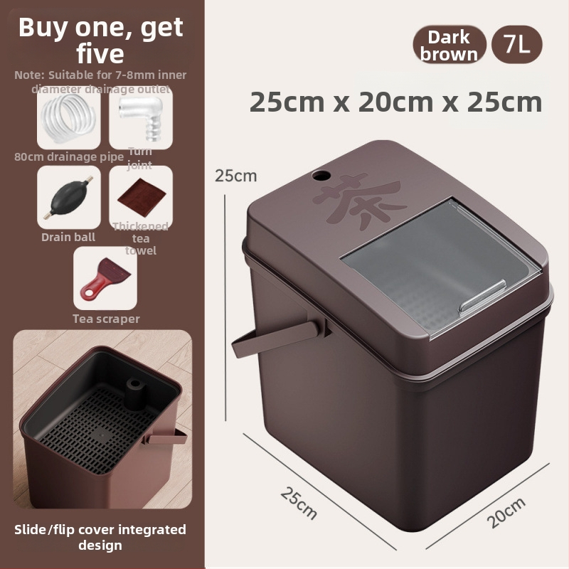 Κουβάς τσαγιού με αποστράγγιση και δίσκο υπολειμμάτων τσαγιού, ξύλινος, κινεζικού στυλ, εκτύπωση λογοτύπου, ποιότητα πρώτης κατηγορίας