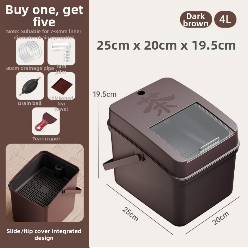 Κουβάς τσαγιού με αποστράγγιση και δίσκο υπολειμμάτων τσαγιού, ξύλινος, κινεζικού στυλ, εκτύπωση λογοτύπου, ποιότητα πρώτης κατηγορίας