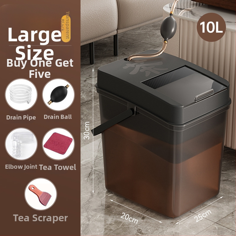 Κουβάς τσαγιού με αποστράγγιση και δίσκο υπολειμμάτων τσαγιού, ξύλινος, κινεζικού στυλ, εκτύπωση λογοτύπου, ποιότητα πρώτης κατηγορίας