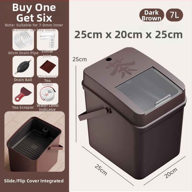 Κουβάς τσαγιού με αποστράγγιση και δίσκο υπολειμμάτων τσαγιού, ξύλινος, κινεζικού στυλ, εκτύπωση λογοτύπου, ποιότητα πρώτης κατηγορίας