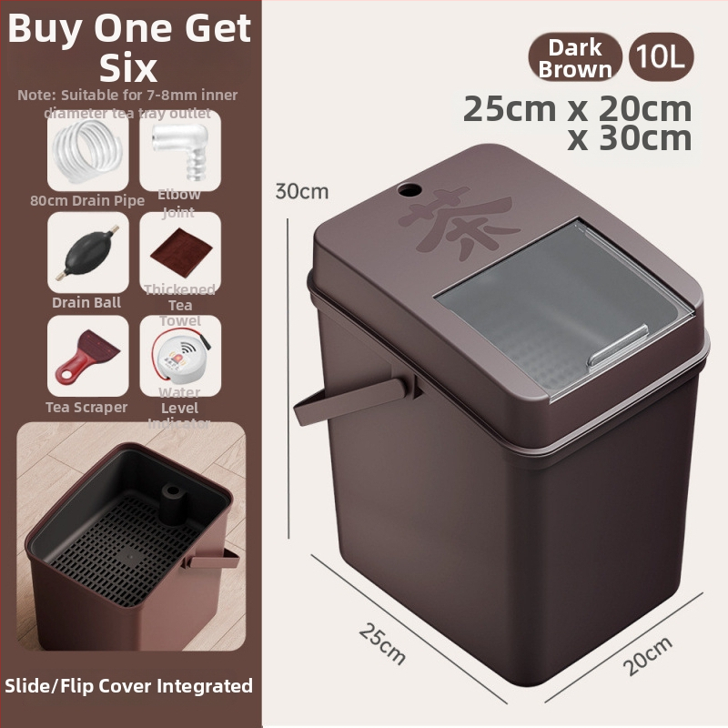 Κουβάς τσαγιού με αποστράγγιση και δίσκο υπολειμμάτων τσαγιού, ξύλινος, κινεζικού στυλ, εκτύπωση λογοτύπου, ποιότητα πρώτης κατηγορίας