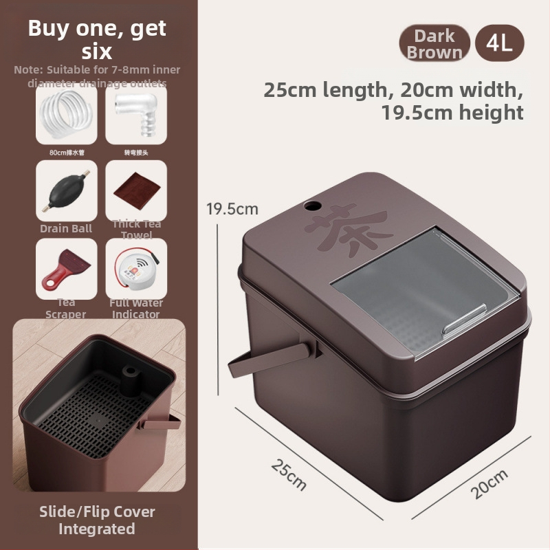 Κουβάς τσαγιού με αποστράγγιση και δίσκο υπολειμμάτων τσαγιού, ξύλινος, κινεζικού στυλ, εκτύπωση λογοτύπου, ποιότητα πρώτης κατηγορίας