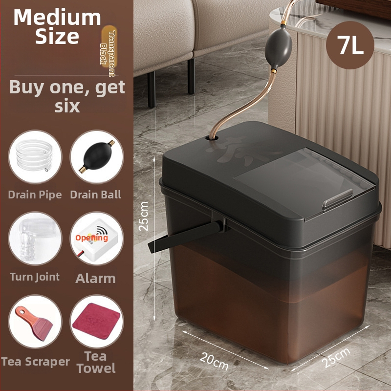 Κουβάς τσαγιού με αποστράγγιση και δίσκο υπολειμμάτων τσαγιού, ξύλινος, κινεζικού στυλ, εκτύπωση λογοτύπου, ποιότητα πρώτης κατηγορίας